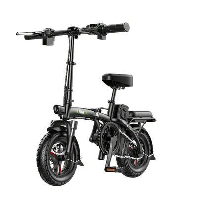 1 Scooter Eléctrico Plegable para Adultos Alcance de 35 Millas y Velocidad Máxima de 20 MPH Neumáticos Anchos Todoterreno de 14 pulgadas + Frenos Duales Alcance Ultra Largo de 45 Millas Batería Desmontable de 48V20AH Aleación de Hierro y Carbono Estilo Clásico