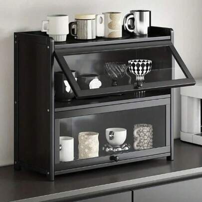 Nuevo estante de almacenamiento de escritorio práctico, organizador de maquillaje de 2/3 niveles de acrílico transparente, gran capacidad para almacenar artículos de cocina y cosméticos, regalo perfecto para fiestas, estantería de almacenamiento multinivel, estantería multifuncional