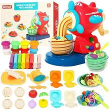 NEW HIFILUZ 48 PCS Cocina de Juguete para Niña Aviones Fideos DIY Set Juguetes para niñas Kitchen Creations con 8 * 2 Plastilinas de Diferentes ColoresRodillo Regalo para s y niñas 3 años - 48 piezas de bricolaje Mquinadefideosdeavin - Ver 1