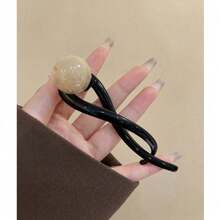 1/2pcs Retro Coffee Pearl Twist Hair Clips, Elegant Hair Accessories For Women, Simple Graceful Styling Clips Perfect For Spring & Summer, Versatile For Daily Wear & Office Commute, Chic Hair Barrettes To Elevate Hairstyles - 彩色 - 查看 13