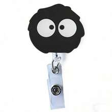 可爱卡通黑色煤球伸缩胸牌夹，适用于护士、医生、办公室工作人员 - 听诊器设计，适用于医院、诊所、工作场所 - 专业证件夹、证件套、医护人员配件、学生用品、送给女孩的礼物、返校季用品、办公用品、配件 - 彩色 - 查看 11