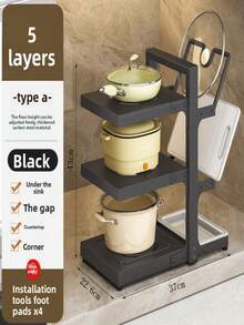 2026新款多功能收纳架，厨房多层锅架，台面橱柜水槽下锅盖收纳架 - 彩色 - 查看 9
