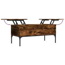 vidaXL Table basse chêne fumé 100x50x45 cm made of engineering and metal - Castano - Visualizzare 8