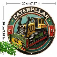 CIFbuy Vintage Caterpillar Bulldozer Metal Sign 8x8 Aluminum Wall Art Home Garage Decor Industrial Plaque Retro Construction Man Cave G - 彩色 - 查看 1