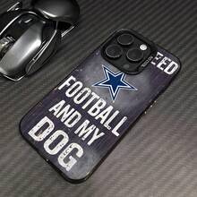 Mi estrella de fútbol y mi perro son todo lo que necesito. Esta elegante funda es compatible con los modelos  17, 16, 15, 14 Pro Max, 13, 12, 11, XR y XS Plus. Fabricada en silicona TPU, ofrece protección contra golpes y caídas, además de una sensación superior. Es un regalo ideal para familiares, amigos y seres queridos, y la elección perfecta. - Negro - Ver 3