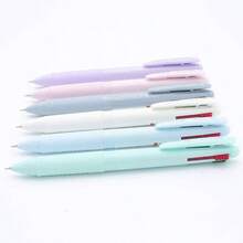 Multicolor Ballpoint Pen 0.5, 4 - In - 1 Colored Pens Fine Point, Ballpoint Pens Planner Journaling, Assorted Ink, 6 - Count - 彩色 - 查看 3