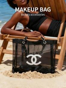 CHANEL 时尚粗花呢软羊毛亮片装饰手提包，针织设计，女士手提包 - 时尚配饰，完美搭配女士休闲时尚装扮