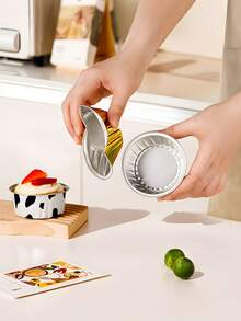 20pcs Air Fryer Tinfoil Bowls, Aluminum Foil, Reusable, Household Oven Cake, Baking Mold, Tinfoil Box, Cup - Multicolor - View 6