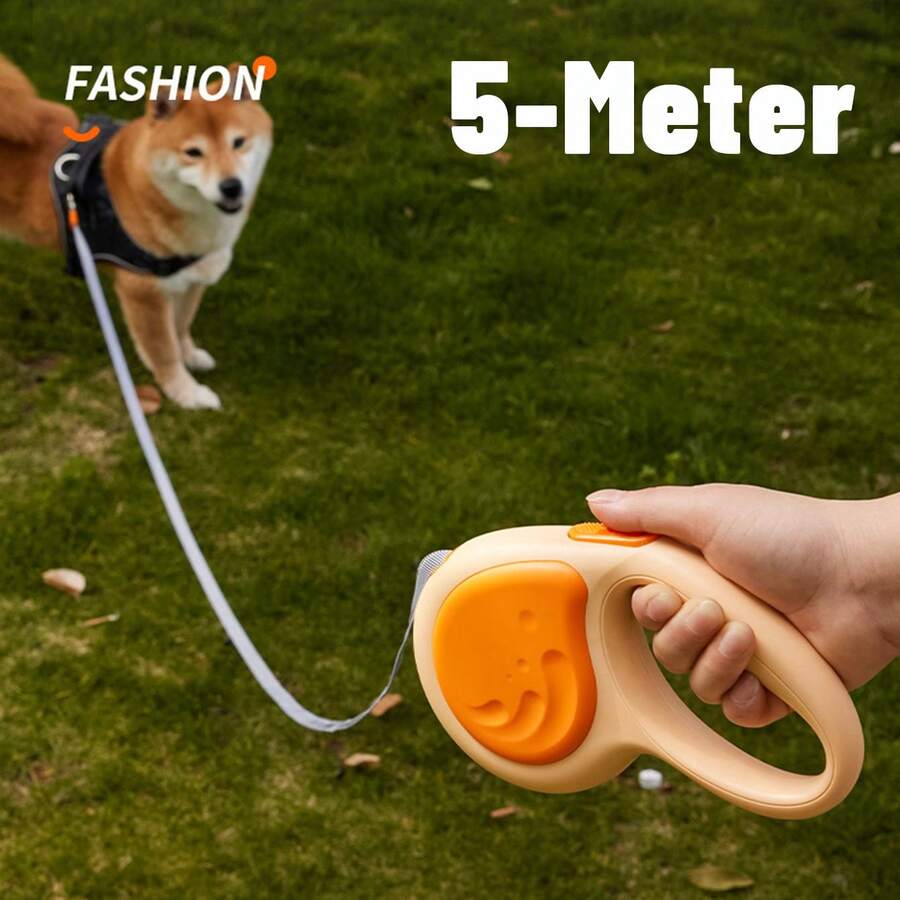 Retractable Whale Shaped Pet Leash - Light Grey - View 1