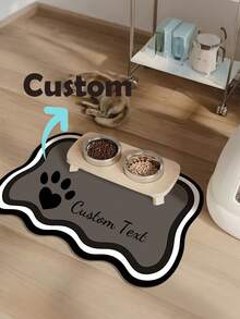 Tappetino personalizzabile per l'alimentazione degli animali domestici, asciugatura rapida, possibilità di stampa del nome dell'animale domestico - a prova di schizzi, assorbente, design facile da pulire, motivo a zampa, adatto per gatti e cani, lavabile, regalo perfetto per i proprietari di animali domestici. Tappetino per l'alimentazione degli animali domestici, tappetino per cibo per animali domestici, design divertente, tappetino durevole per animali domestici, tappetino per cani, tappetino per cibo per gatti, tappetino per cibo per cani, tappetino per il riposo dei cani, tappetino per ciotole per cani, tovaglietta, tappetino per cibo per gatti, tappetino per cibo per cani, tappetino assorbente per l'alimentazione degli animali domestici - Multicolore - Visualizzare 3