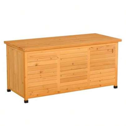 Garden Shed, Tool Shed, Storage Cabinet, Water-Resistant, Made Of Fir Wood, Durable, Large Capacity, 127 X 56 X 60 Cm, Yellow