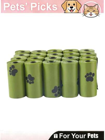 300pcs/20Rolls Extra Thick Pet Poop Bags, Leak-Proof, Light Fragrance, Convenient And Portable, Highly Durable, Odor-Proof, Suitable For Dog Outdoor Walking, Suitable For Cleaning And Sanitation Work In Hygiene Food And Pet Care, Suitable For Animal Feces, Food Waste, Waste, Baby Waste, Toilet Waste, Multipurpose Cleaning Bags, Pet Waste Bags, Pet Supplies, Dog Stuff, Dog