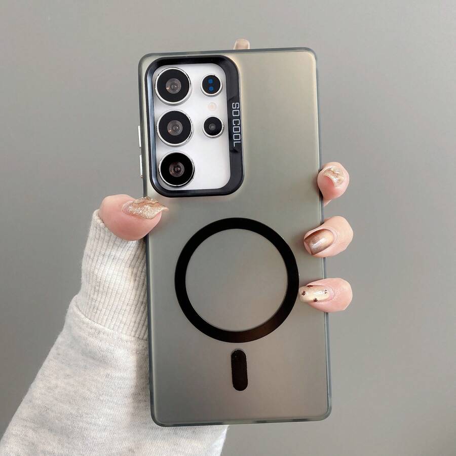 IMD 彩色银色磁吸磨砂手机壳，兼容 17 Pro Max/16/15 和 S24、S24+、S24 FE、S24 Ultra、S23、S23+、S23 FE、S23 Ultra、S22、S22+、S22 Ultra、A35、A55、A05、A15、A06、A16、16、15、14、13、12、11 Pro Max Plus、7、8、SE、7P、8P、X、16 等机型。 - 黑色 - 查看 1