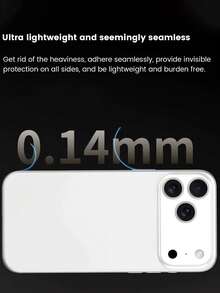 2 pezzi/set Protezione schermo ultra sottile ad alta definizione per sensazione di nudità compatibile con iPhone 17/17 Air/17 Pro/17 Pro Max, cornice trasparente, anti-graffio, anti-scivolo, anti-polvere, protezione schermo completa, essenziale per uso quotidiano, in ufficio e a casa. Accessori per telefono a prova d'acqua, antiurto, anti-caduta e resistente ai graffi. - Trasparente - Visualizzare 6