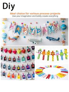 100 piezas de Clips para Baby Shower, Clips para Niño y Niña, Clips Coloridos Pequeños, Clips Vibrantes de 3.5 cm, Ideales para Decoraciones de Baby Shower, Decoraciones de Fiesta de Revelación de Género, Regalos para Bebés y Proyectos de Manualidades DIY - Multicolor - Ver 3