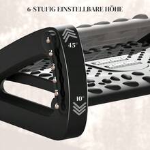 Desk Footrest, 6-Level Height Adjustable Footrest With Massage Surface, Ergonomic Footrest For Home Office, Office, Black