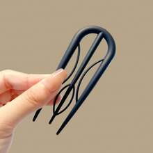 3pcs U-Shaped Vintage Acetate Fiber Hair Clips, Suitable For Fine & Coarse Hair, Gentle Grip, Easy To Create Buns, Chignons And Ponytails. Ideal For Daily Hairstyles, Suitable For Women 14 Years Old And Above. - Multicolor - View 11