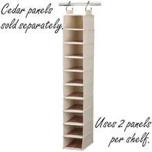 CYPNHousehold Essentials - Organizador colgante de zapatos 10 cubos anchos con bolsillos de cedarline lona de algodón resistente ganchos extraíbles e industriales naturalFashion - 219909742 - Ver 6