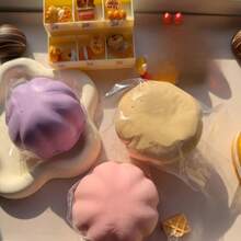 慢回弹冰淇淋球挤压玩具，面包造型减压捏捏乐，生日、节日、季节、圣诞节、游戏玩家、惊喜的理想礼物 - 彩色 - 查看 8