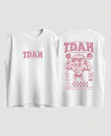 Oversized Tank Top For ADHD High-Performance Hypertrophy Training, Gym Rat, Bodybuilding - 白色 - 查看 2