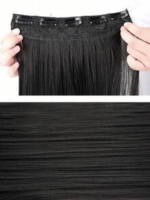 40英寸5夹式合成发片，隐形无缝长直发，适合女性佩戴，可作假发、接发、头巾、时尚发饰、优雅发带、休闲头巾等。 - 彩色 - 查看 6