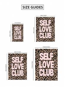 1pc Frameless Pink Color Scheme Art Print - Leopard Print & Self-Love Quote Poster, Girly Aesthetic Wall Decor For Bedroom Dorm Home Office, Modern Pink Leopard Decor & Best Gift Choice - Multicolor - View 8