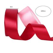 22 Yards/Roll 1.6 Inch Red Satin Ribbon, DIY Rose Flower Decor, Cake Packaging, Sash (39 Color Options) - Multicolor - View 7