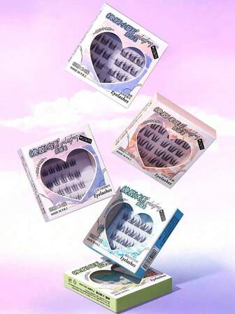 24 Animal Series Glue-Free False Eyelashes,Long-Lasting High Viscosity,Curled Natural And Light False Eyelashes