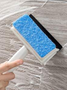 1pc Creative Double-Sided Glass Mirror Scraper For Home, Bathroom Cleaning On Ceramic Tile And Wall Surface,Kitchen,Bathroom,Home,Household Supplies - Màu xanh lam - Xem 3