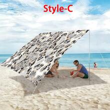 1件装2D数码印花遮阳布，5种不同的抽象豹纹图案，特点包括：印花图案、防风、可拆卸、轻便、半遮阳、防尘、耐用、露营装备、露营必备品 - 彩色 - 查看 28