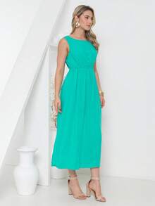 Cotton Dress, Comfortable And Simple. - màu xanh lá - Xem 4