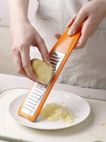 1 Set de 4 en 1 rallador de verduras, pelador, rebanador y rallador de queso de acero inoxidable, herramienta de cocina especializada para patata, zanahoria, pepino, pizza y queso - Multicolor - Ver 4