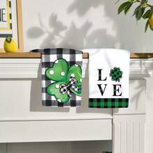 2/4条三叶草图案抹布，是圣帕特里克节礼物、装饰品的完美之选。超强吸水超细纤维材质，现代时尚，适用于烹饪、烘焙、洗碗、清洁，也可作手巾、茶巾使用。柔软且吸水性强，是厨房装饰的理想之选，也是送给邻居、妈妈、朋友的生日礼物、乔迁之喜的佳品，厨房必备，日常用品。 - 彩色 - 查看 8