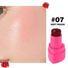 HANDAIYAN Heart-Shaped Jelly Blush Stick - Long-Lasting Color, Moisturizing, Contouring & Highlighting, Evens Skin Tone, 2-In-1 Lip & Cheek Blush, Rosy Girly Style, Suitable For Beach, Camping, Outdoor Activities, School/Campus Events And Festivals - Unleash Colorful Charm And Ambiance! - Multicolor - View 10