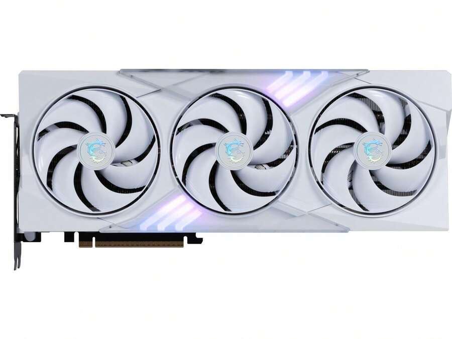 MSI Gaming GeForce RTX 5080 16GB GDDR7 PCI Express 5.0 Graphics Card RTX 5080 16G GAMING TRIO OC WHITE - White - View 1
