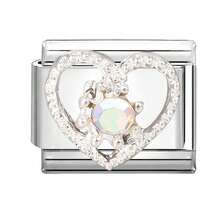 1件装DIY意大利模块化手链，饰有心形和蝴蝶结，适合作为派对礼物送给朋友/情侣，适用于圣诞节、新年、万圣节、情人节等场合。设计精美，采用不锈钢材质，兼具实用性和时尚感，并镶嵌水钻，营造圣诞氛围，可用于圣诞装饰、派对穿搭、圣诞礼物、家居装饰、复古夏季、优雅装扮、万圣节配饰等，四季皆宜，也适合学校、晚会、毕业典礼等场合佩戴。 - M293761 - 查看 12