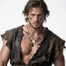 Collar cruz cuervo vikingo dientes hueso salvaje bárbaro halloween cosplay joyería alternativa - Cráneo de cuervo - Ver 4