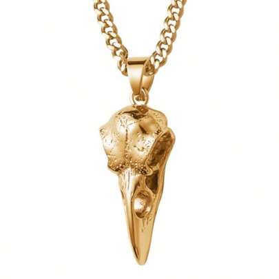 Collar cruz oro acero inoxidable gótico punk diseño cruz cadena hombre cm