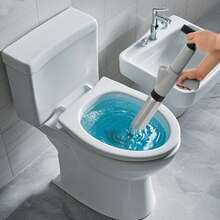 Multi-Function Toilet Plunger With Inflatable Pressure System – Includes Toilet, Sink, And Drain Heads, Manual Operation, Easy To Use, Portable & Durable - Default - View 4