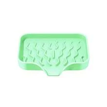 1pc Silicone Soap Dish, Wave Pattern Sloped Drainage Design For Easy Water Drainage, Suitable For Kitchen And Bathroom, Silicone Soap Dish Countertop Organizer, Sponge Holder, Cup Tray - Multicolor - View 17