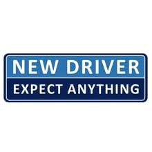 AD New Driver Magnetic Reflective Car Sticker - Waterproof Sunproof Strong Magnet Warning Decal