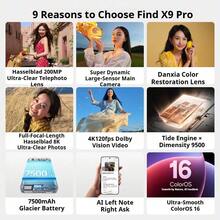 OPPO Find X9 Pro 5G 专业影像智能手机，16TB 超大内存，无锁，5G 双卡双待，天玑 9500 旗舰芯片，2 亿像素哈苏四摄，5000 万像素前置摄像头，7500mAh 电池，120Hz 自适应显示屏，IP68/69 级防水 - 鈦色 - 查看 4