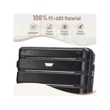 MERAX Hardshell Luggage Set 3 Piece Durable ABS+PC Travel Suitcase With Spinner Wheels For Men Women 20/24/28 Inch Black - Negro - Ver 8