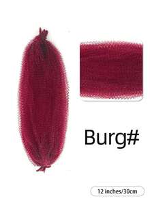 African Marley Braid Giant Handmade Faux Locs Crochet Curly Dreadlocks Fluffy Braids African Style Synthetic Wig - Multicolor - View 2