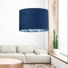 Parrot - Velvet Blue Parrot Design 30cm Pendant Or Table Lamp Shade - Blue - View 8