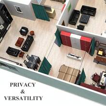 Patio Door Curtain Sound Blocking, Bedroom Privacy Room Divider Curtain Screen Partitions, Thermal Insulated Blackout Closet Sliding Door Curtain (1 Panel, 8.3ft Wide By 7ft Long, Gray) - 獵人綠 - 查看 6