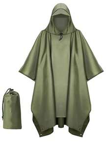 3-In-1 Poncho Style Rain Poncho, Suitable For Adults Outdoor Hiking, Climbing, Cycling, Lightweight And Portable, Multi-Functional. Lightweight And Portable, Multi-Functional And Practical, Windproof And Rainproof, Breathable And Comfortable, Quick To Store, Fashionable Appearance. - Multicolor - View 40