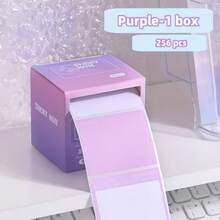 256张/盒 便利贴，自粘便签纸，可移除便签，适用于手写、笔记、提醒，适用于文具、办公桌、学生、教师、办公室工作人员、家庭