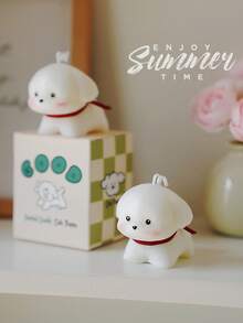 Handmade Soy Wax Dog Shaped Scented Candle Set, Smokeless Candle Gift Box, Creates Relaxing Bedroom Ambiance And Spa Bathroom Environment, Ideal For Pet Lovers, Homeowners, Gift Buyers, Perfect For Valentine's Day, Housewarming, Christmas, Hotel Decor, Romantic Birthday Gift For Friends And Family - Multicolor - View 3