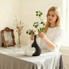 2pcs Heart-Shaped Vases, Luxury Vine Flowers & Artificial Flowers Vase Home Decor, Suitable For Bouquets, Pampas Grass, Living Room, Kitchen, Bedroom, Bathroom, Entryway, Bohemian Style, Holiday Gift - Multicolor - View 7